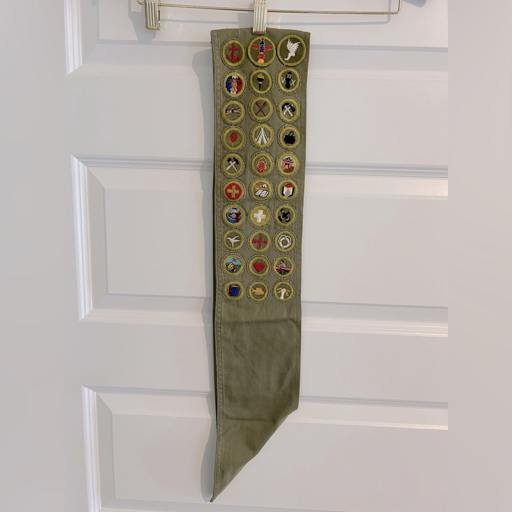 Vintage BSA Boy Scout Merit Badge Sash 1960s
